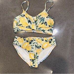 Abercrombie kids Citrus Print Bikini Set size 9/10